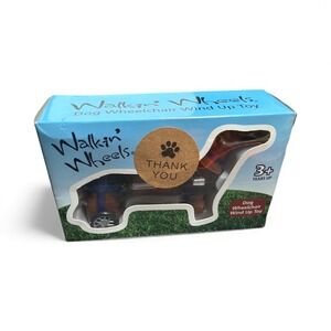 Walkin Wheels Dog Wheelchair Wind Up Toy Miniature Dachshund Animated Play